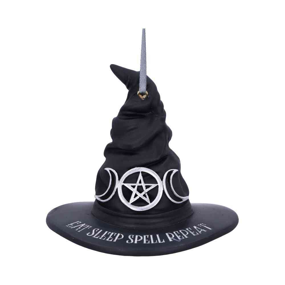 Nemesis Now - Eat Sleep Spell Repeat Hanging Ornament 9cm Boule de Noël - Noir